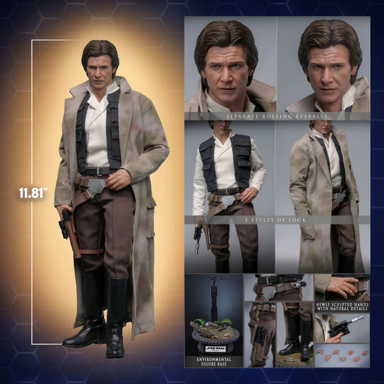 Hot Toys MMS740 Star Wars Return of the Jedi Han Solo 1/6th Scale Collectible Figure